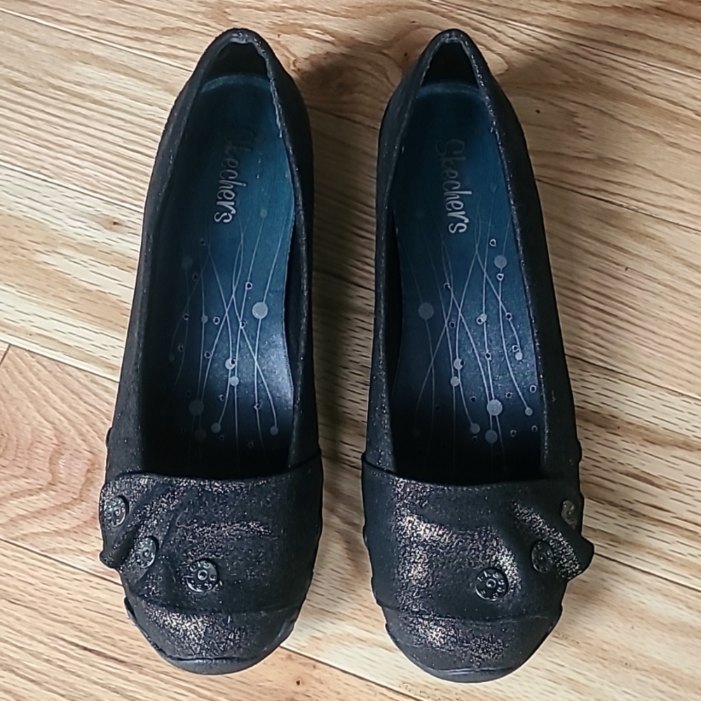 Skechers Women's Black Slip-On Ballet Flats